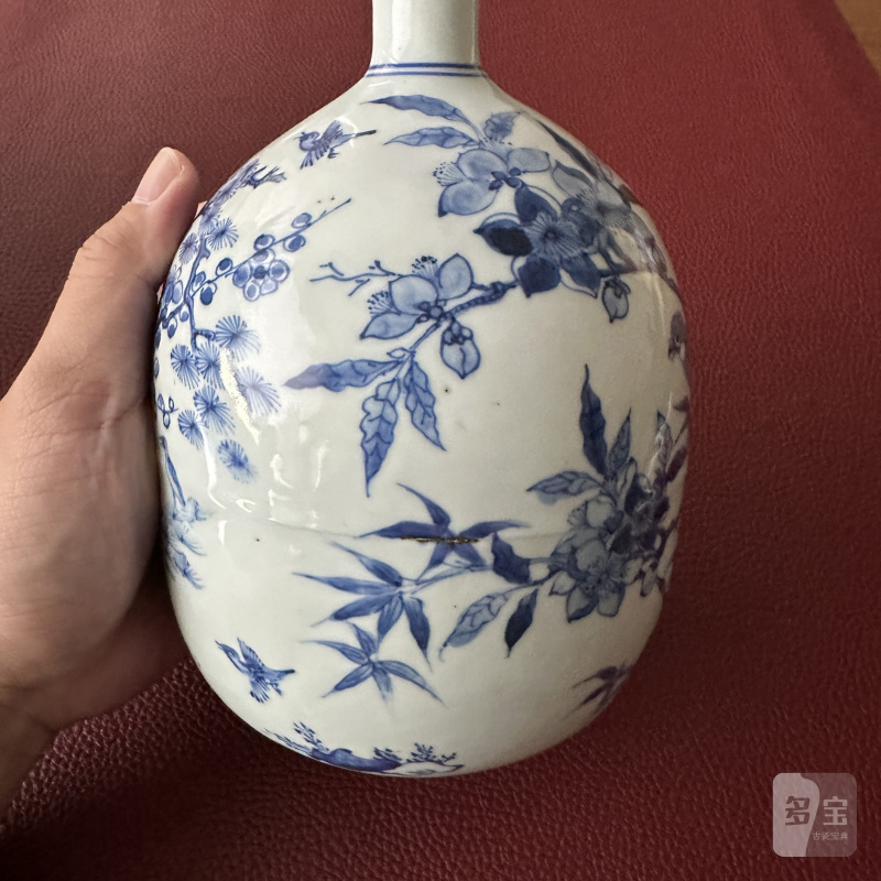 明崇祯 青花喜上眉梢图酒壶 - 图10